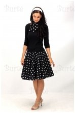 50-ųjų stiliaus sijonas, juodas