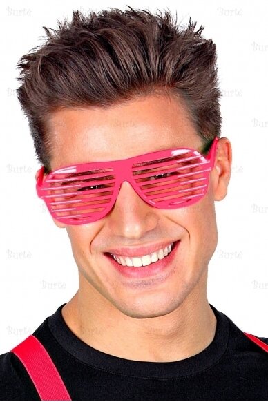 Neon Pink Party Glasses 1