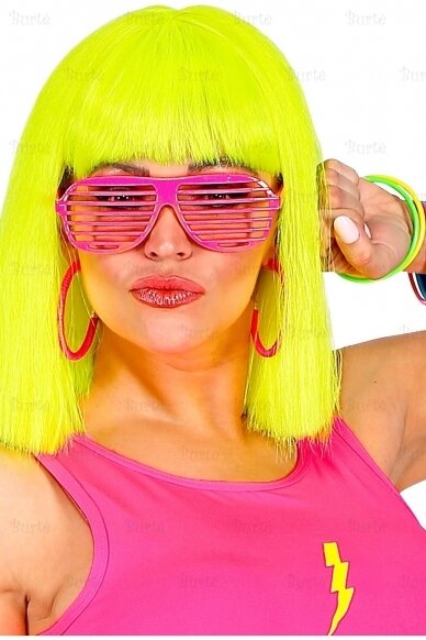 Neon Pink Party Glasses 2