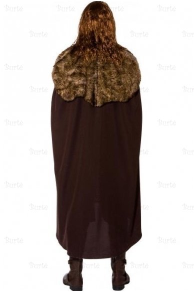 Brown cloak with fur trim 4