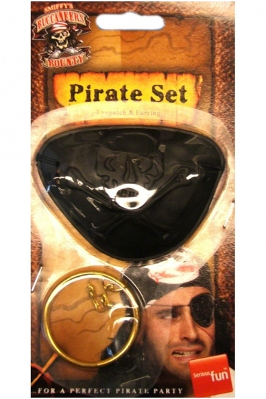 Пиратская серьга и повязка на глаз 1