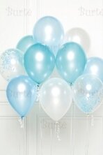 Mėlynų balionų rinkinys