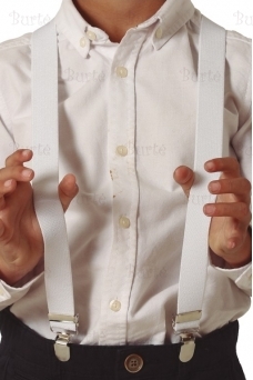 Child white suspenders