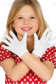 White children's gloves
