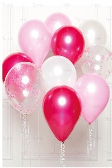 Rožinių balionų rinkinys