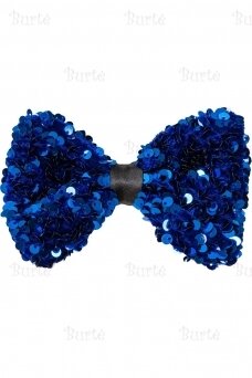 Блестящий галстук-бабочка, синяя