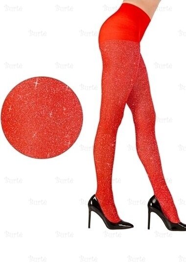 Red Glitter Pantyhose 1