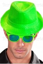 Disko skrybėlė, žalia (neoninė)
