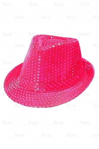 Disko skrybėlė, rožinė (neoninė) 2