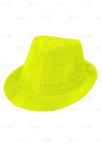 Disko skrybėlė, geltona (neoninė) 2