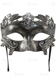 Серебряная маска домино
