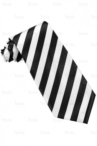 Black&White Striped Tie 1
