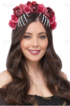 Red Rose and Skeleton Hand Headband