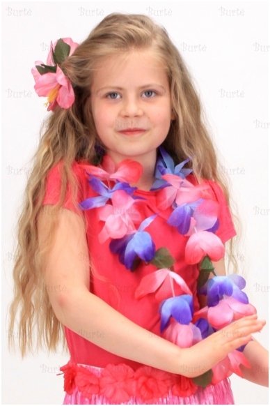 Havajietiška gėlė į plaukus (rožinė) 2