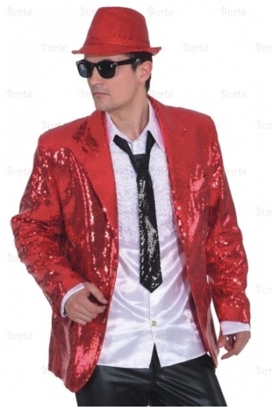 Пиджак в стиле диско, красный