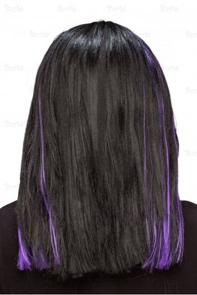 Juodai violetinis perukas 1