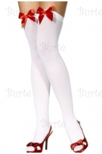 White hold-ups with red bows