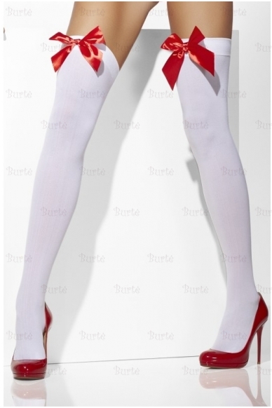 White hold-ups with red bows 1