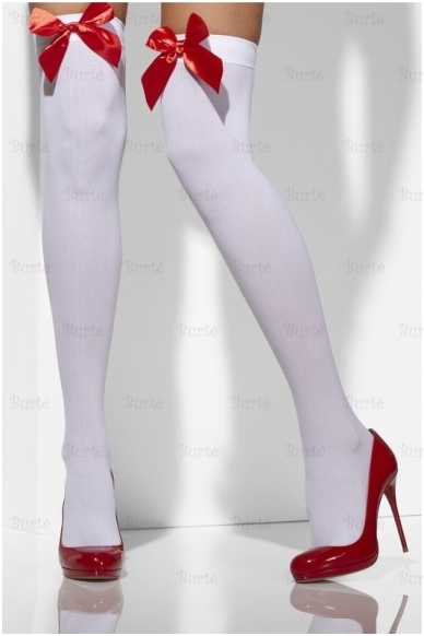 White hold-ups with red bows 2