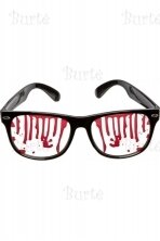 Glasses with blood pattern