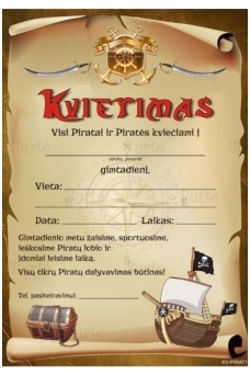 Приглашение на пиратский день рождения