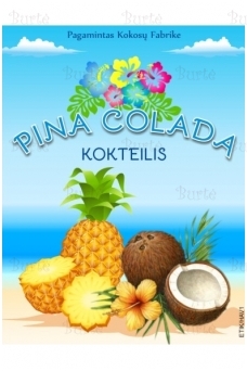 Lipni etiketė „PINA COLADA kokteilis“