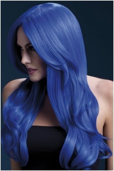 Mėlynų plaukų perukas Khloe