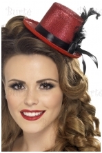 Mini skrybėlaitė, raudona