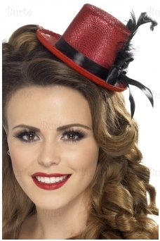 Mini skrybėlaitė, raudona