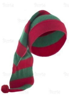 Red Green Striped Christmas Cap