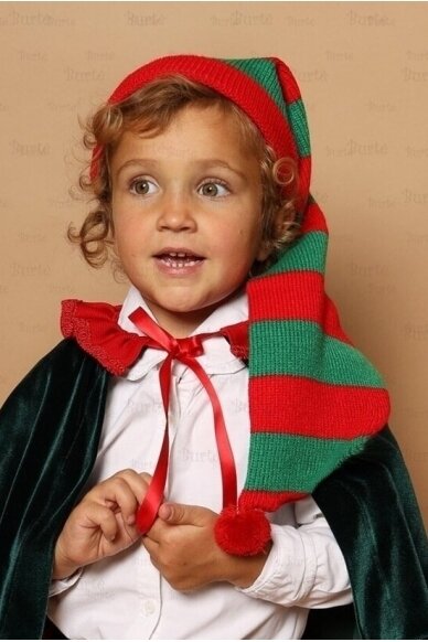 Red Green Striped Christmas Cap 1