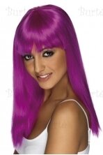 Violetinių plaukų perukas