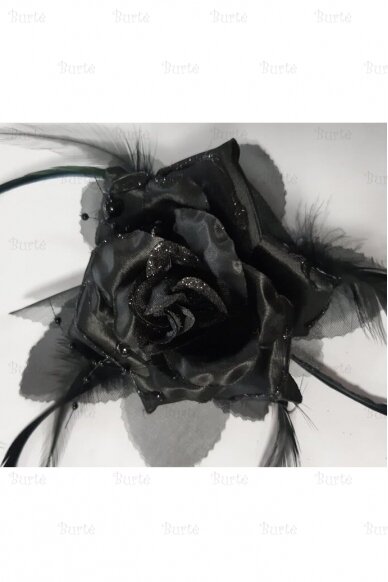 Black flower hairclip 1