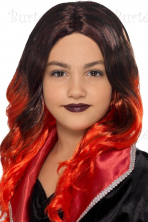 Witch wig (black/red)