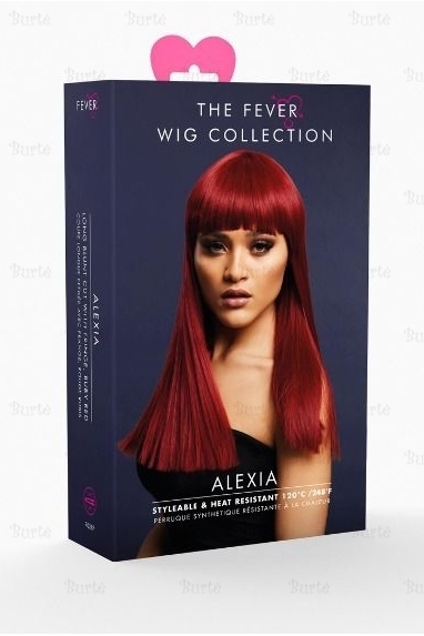 Raudonos spalvos perukas Alexia