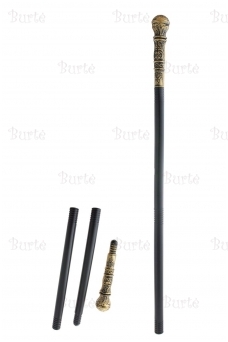 Cane pvc with gold handle
