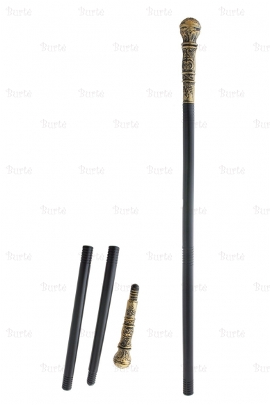 Cane pvc with gold handle