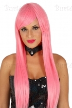 Straight pink wig