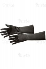 Satin gloves, black