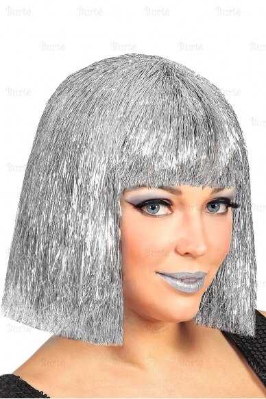 Cyber Tinsel Wig, Silver 1