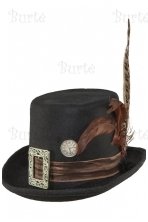 Top-hat steampunk with feathers