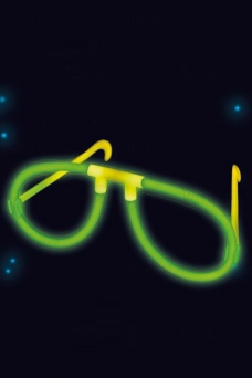2 Glow Stick Glasses