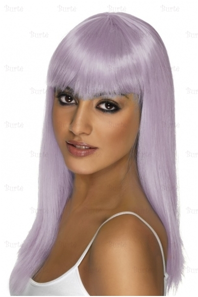 Šviesiai violetinis perukas