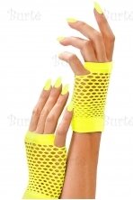 Yellow Neon Fingerless Gloves