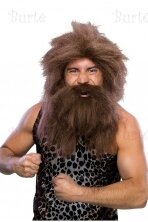 Caveman wig and beard