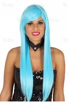Straight light blue wig